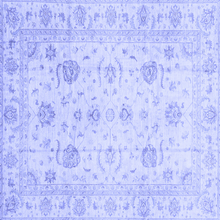 Square Oriental Blue Traditional Rug, abs3824blu