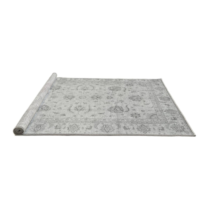 Sideview of Machine Washable Oriental Gray Traditional Rug, wshabs3824gry