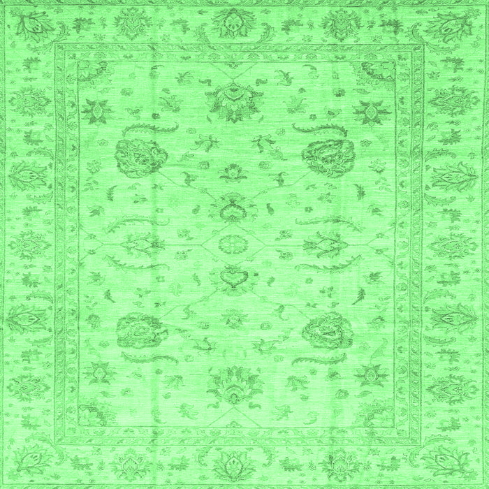 Square Oriental Emerald Green Traditional Rug, abs3824emgrn