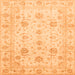 Square Oriental Orange Traditional Rug, abs3824org