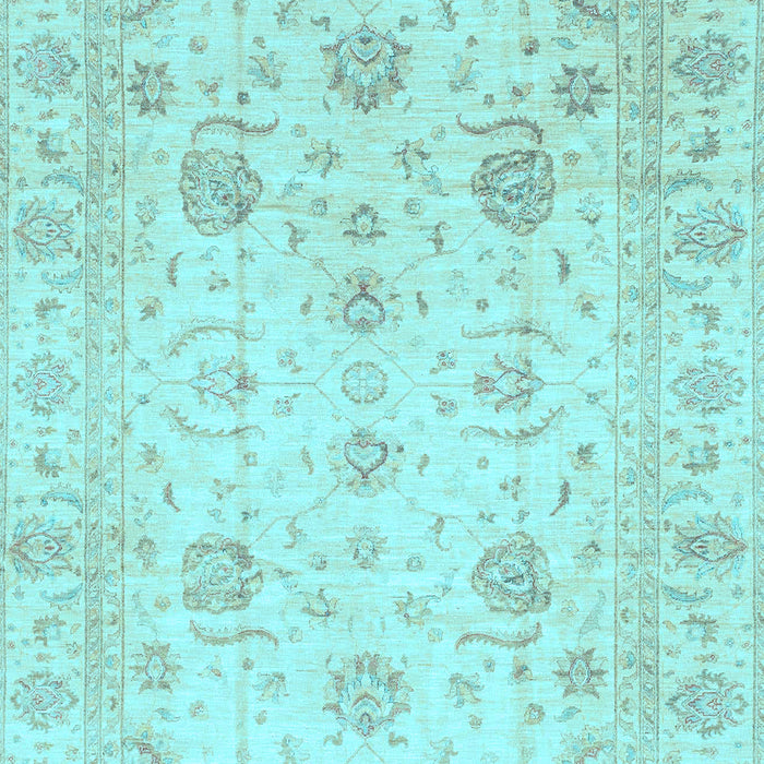 Machine Washable Oriental Light Blue Traditional Rug, wshabs3824lblu