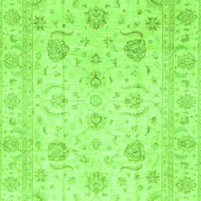 Machine Washable Oriental Green Traditional Area Rugs, wshabs3824grn