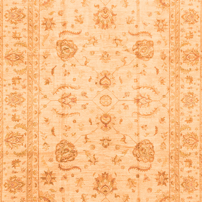 Machine Washable Oriental Orange Traditional Area Rugs, wshabs3824org