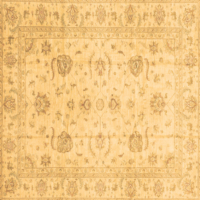 Square Oriental Brown Traditional Rug, abs3824brn