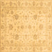 Square Oriental Brown Traditional Rug, abs3824brn