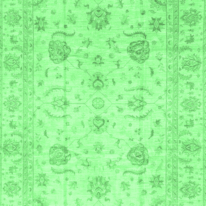 Machine Washable Oriental Emerald Green Traditional Area Rugs, wshabs3824emgrn