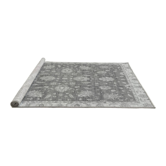 Sideview of Machine Washable Oriental Gray Traditional Rug, wshabs3825gry