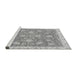 Sideview of Machine Washable Oriental Gray Traditional Rug, wshabs3825gry