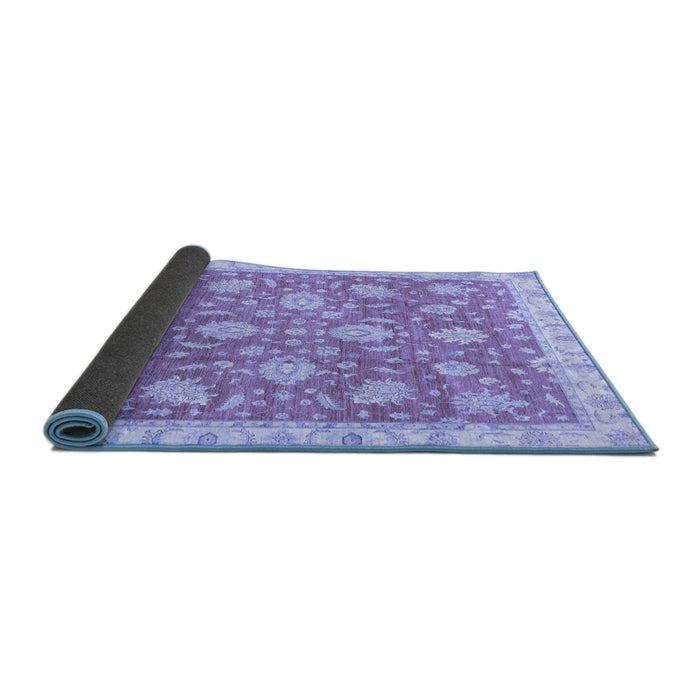 Sideview of Oriental Blue Traditional Rug, abs3825blu