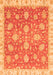 Machine Washable Oriental Orange Traditional Area Rugs, wshabs3825org