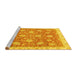 Sideview of Machine Washable Oriental Yellow Traditional Rug, wshabs3825yw