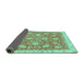 Sideview of Oriental Turquoise Traditional Rug, abs3825turq