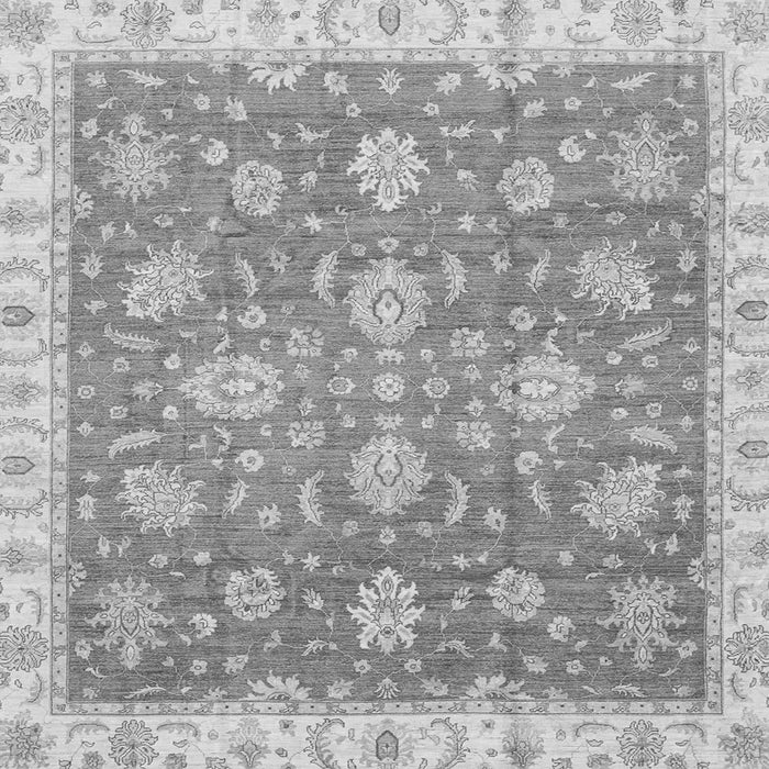 Square Machine Washable Oriental Gray Traditional Rug, wshabs3825gry