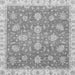 Square Machine Washable Oriental Gray Traditional Rug, wshabs3825gry