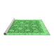 Sideview of Machine Washable Oriental Emerald Green Traditional Area Rugs, wshabs3825emgrn