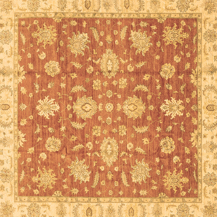 Square Machine Washable Oriental Brown Traditional Rug, wshabs3825brn
