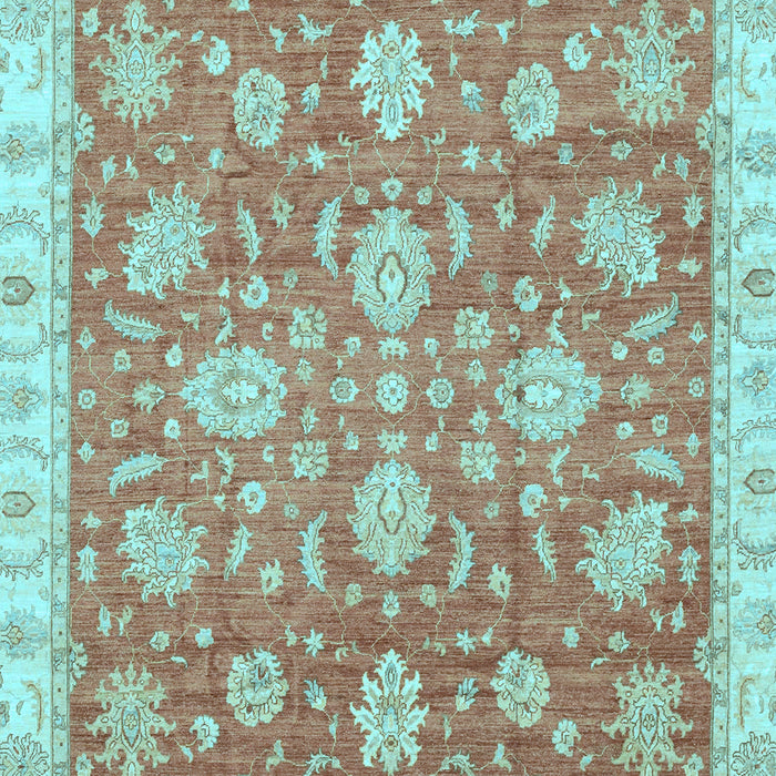 Machine Washable Oriental Light Blue Traditional Rug, wshabs3825lblu