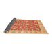 Sideview of Abstract Orange Red Modern Rug, abs3826