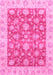 Machine Washable Abstract Pink Modern Rug, wshabs3826pnk