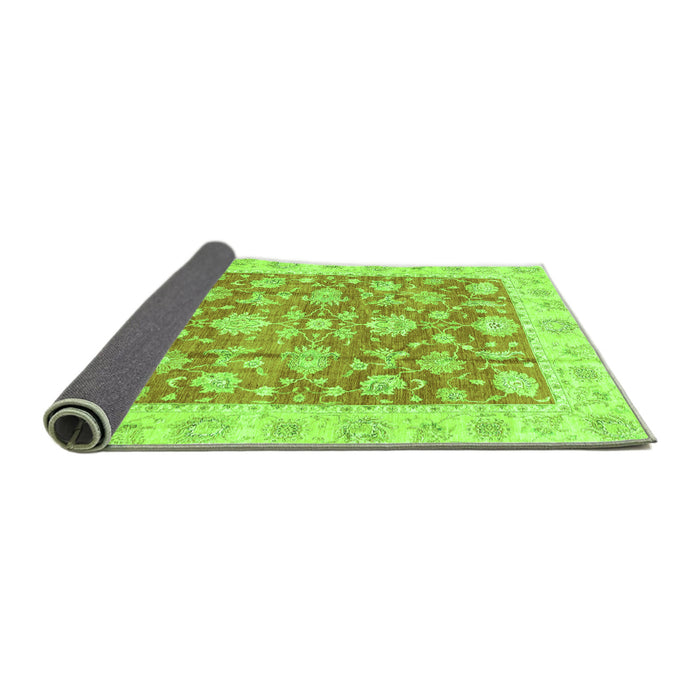 Sideview of Abstract Green Modern Rug, abs3826grn