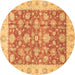 Round Machine Washable Abstract Brown Modern Rug, wshabs3826brn