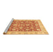 Sideview of Machine Washable Abstract Brown Modern Rug, wshabs3826brn