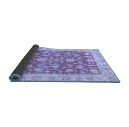 Sideview of Abstract Blue Modern Rug, abs3826blu