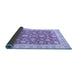 Sideview of Abstract Blue Modern Rug, abs3826blu