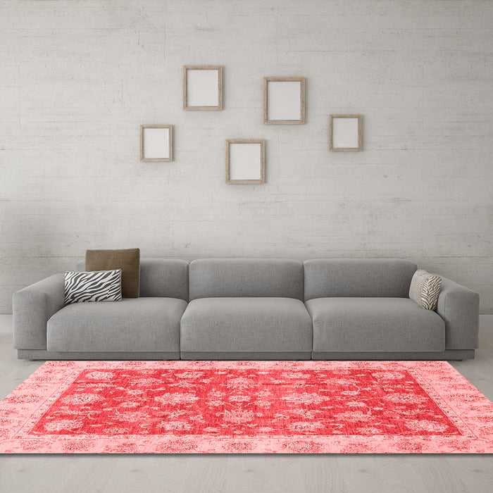 Modern Red Washable Rugs