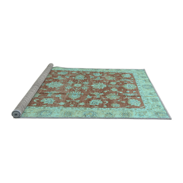 Sideview of Machine Washable Abstract Light Blue Modern Rug, wshabs3826lblu