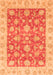 Machine Washable Abstract Orange Modern Area Rugs, wshabs3826org