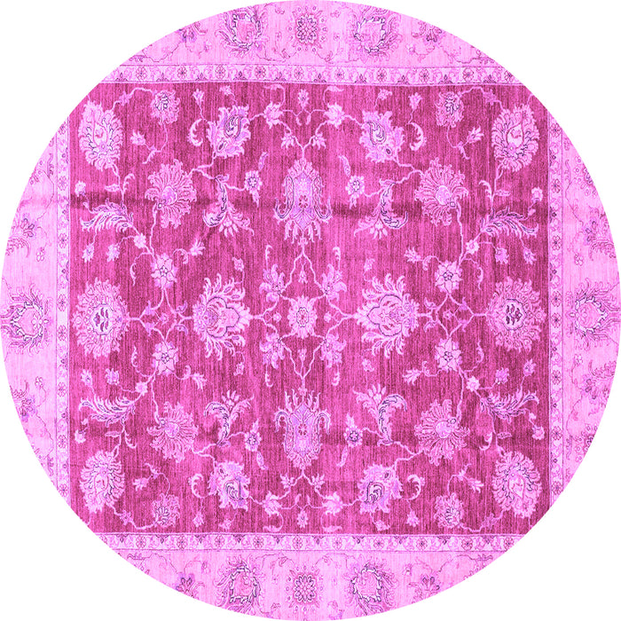 Round Machine Washable Abstract Purple Modern Area Rugs, wshabs3826pur
