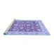 Sideview of Machine Washable Abstract Blue Modern Rug, wshabs3826blu