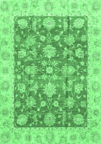 Abstract Emerald Green Modern Rug, abs3826emgrn