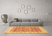 Machine Washable Abstract Brown Modern Rug in a Living Room,, wshabs3826brn