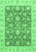 Machine Washable Abstract Emerald Green Modern Area Rugs, wshabs3826emgrn