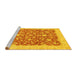 Sideview of Machine Washable Oriental Yellow Traditional Rug, wshabs3827yw
