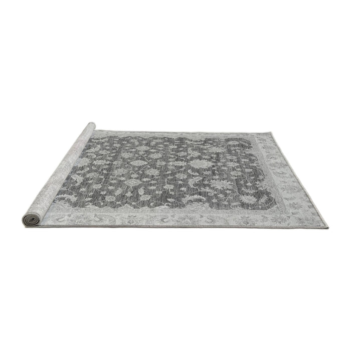 Sideview of Machine Washable Oriental Gray Traditional Rug, wshabs3827gry