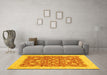 Machine Washable Oriental Yellow Traditional Rug in a Living Room, wshabs3827yw