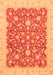 Machine Washable Oriental Orange Traditional Area Rugs, wshabs3827org