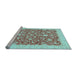 Sideview of Machine Washable Oriental Light Blue Traditional Rug, wshabs3827lblu