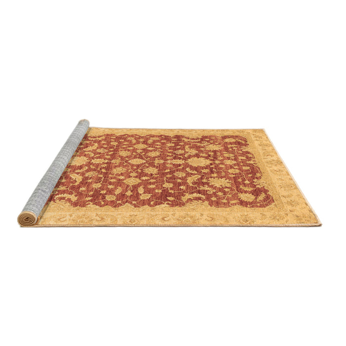 Sideview of Machine Washable Oriental Brown Traditional Rug, wshabs3827brn