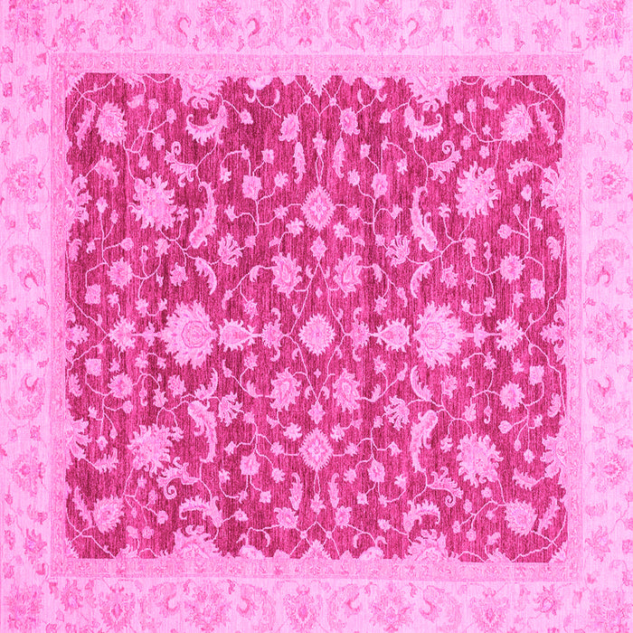 Square Oriental Pink Traditional Rug, abs3827pnk