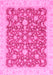 Machine Washable Oriental Pink Traditional Rug, wshabs3827pnk
