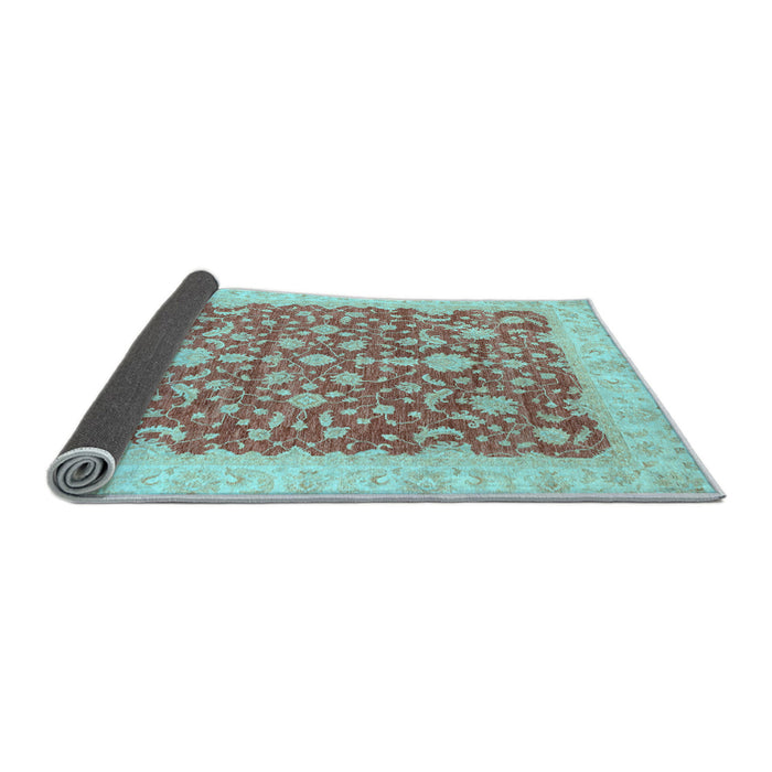 Sideview of Oriental Light Blue Traditional Rug, abs3827lblu