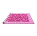 Sideview of Machine Washable Oriental Pink Traditional Rug, wshabs3827pnk