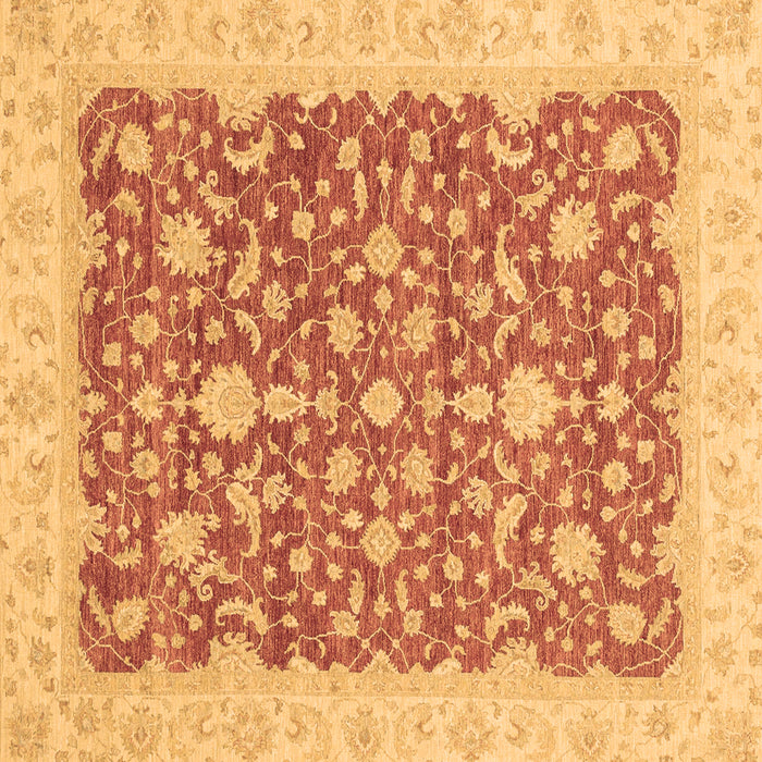Square Machine Washable Oriental Brown Traditional Rug, wshabs3827brn