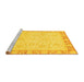 Sideview of Machine Washable Abstract Yellow Modern Rug, wshabs3828yw