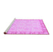 Sideview of Machine Washable Abstract Purple Modern Area Rugs, wshabs3828pur