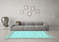 Machine Washable Abstract Light Blue Modern Rug, wshabs3828lblu